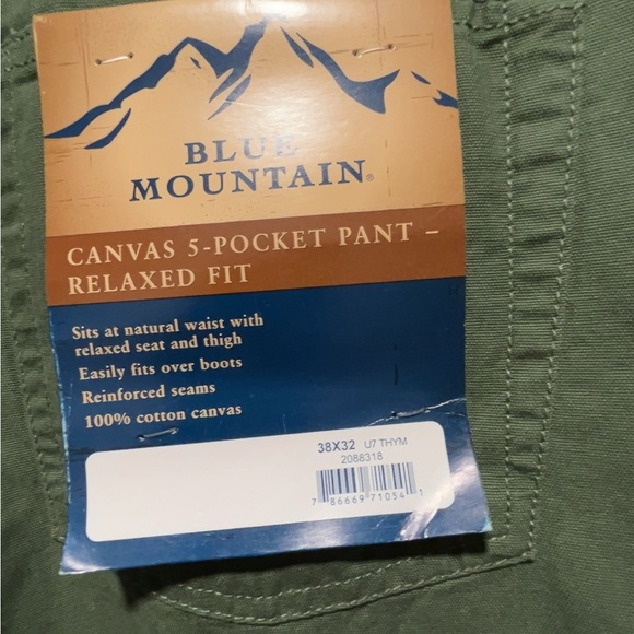Blue Mountain Men's Relaxed Fit Green Jeans - Picture 1 of 3